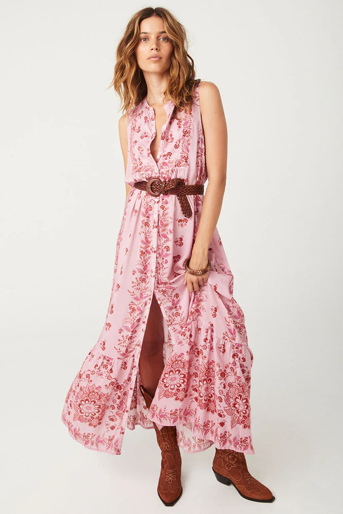 Zinnia Pearl Button Dress