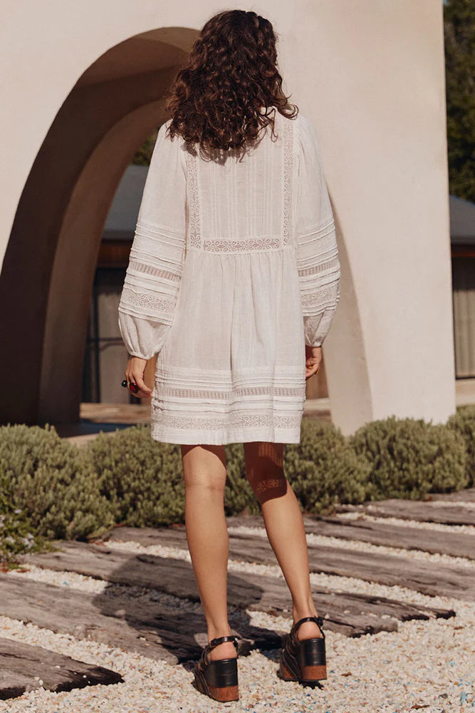 boho mini dress australia STEVIE LACE BOHO MINI DRESS