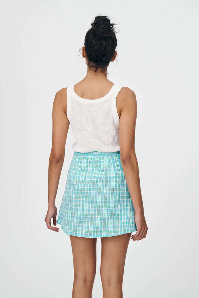 Patsy Cotton Mini Wrap Skirt - Limewire