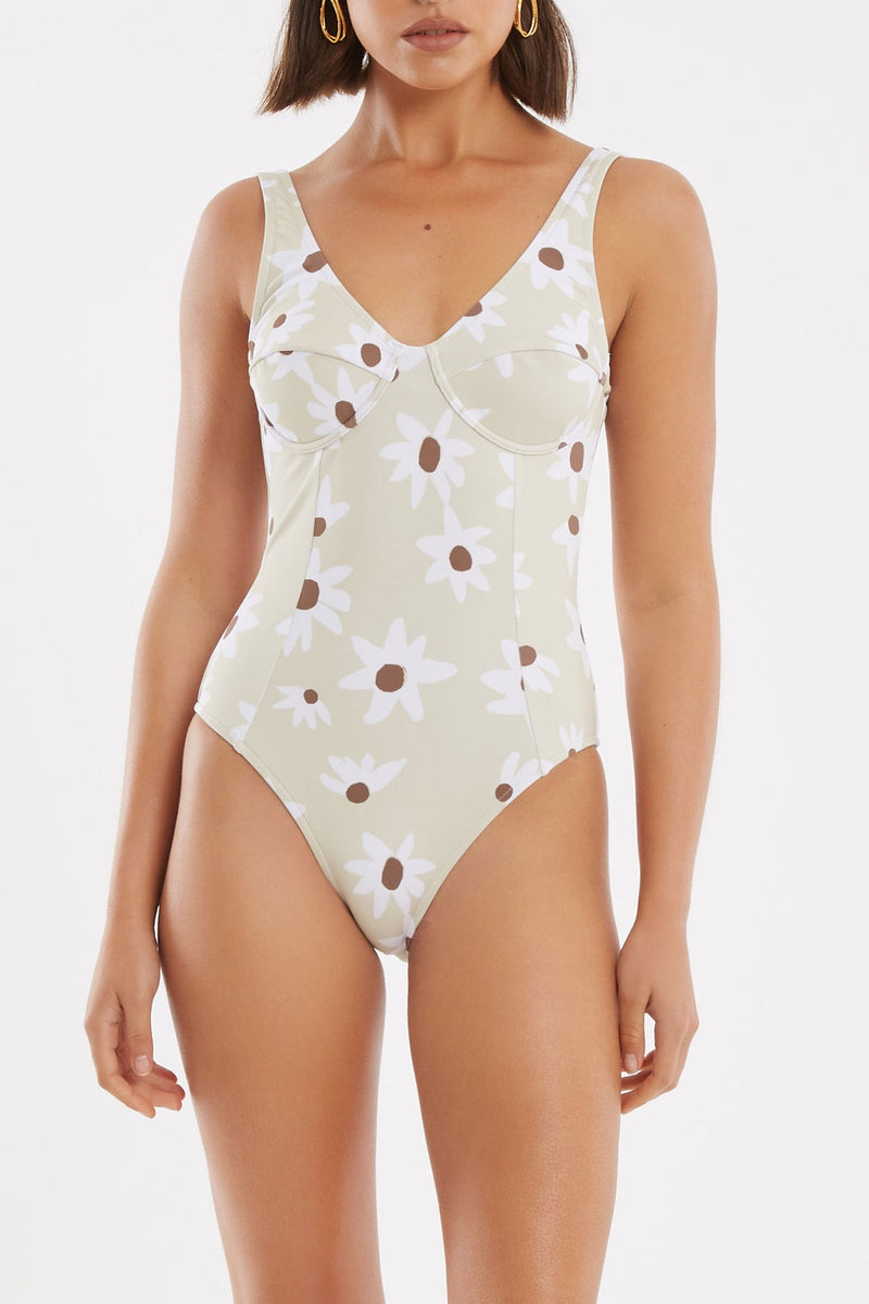 【iNtimite】Flower JQ Pocket One-Piece BREEZE JACQUARD FLOWER APPLIQUE ONE PIECE – PatBO