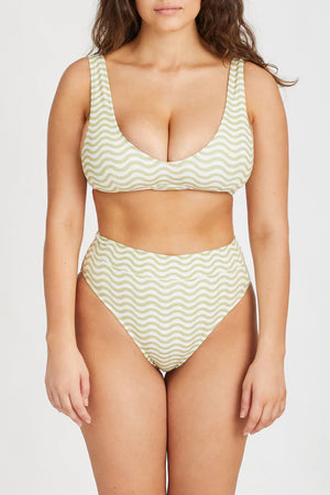 Chartreuse Wave Waisted Brief