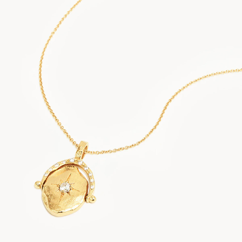 North Star Spinner Necklace - Gold Vermeil