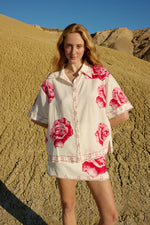 ULA MINI SKIRT IN ANTIQUE ROSE