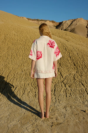 ULA MINI SKIRT IN ANTIQUE ROSE