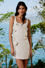 Off-white Sleeveless Mini Dress