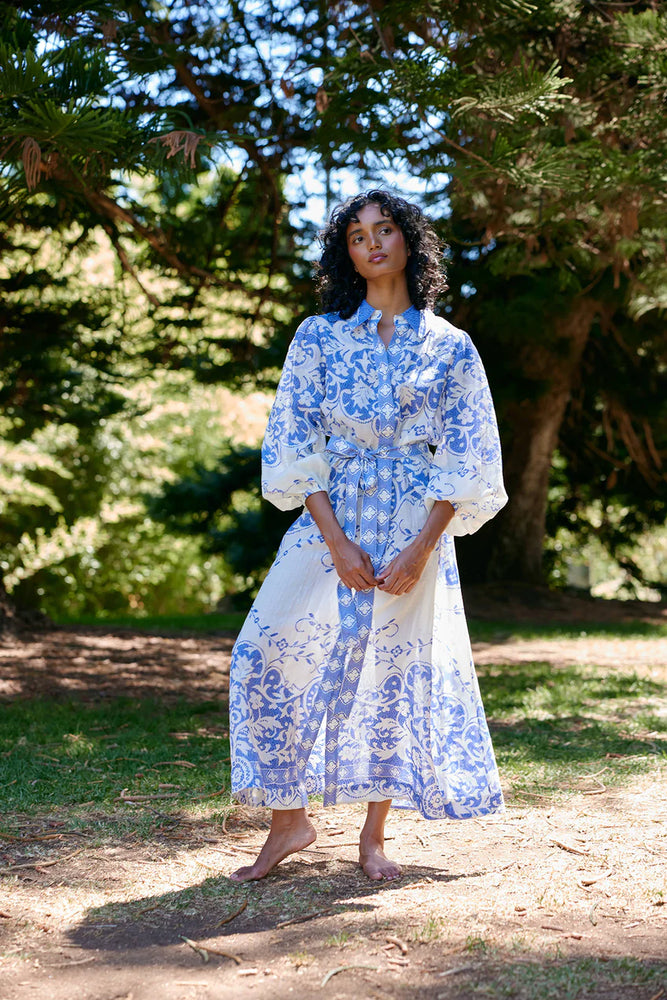LUCILLE DRESS ANTIQUE ROYAL