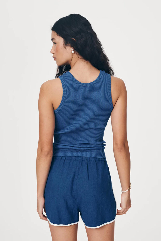 Avery Knit Tank Cobalt Blue