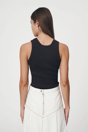 AVERY KNIT TANK - DARK COCOA