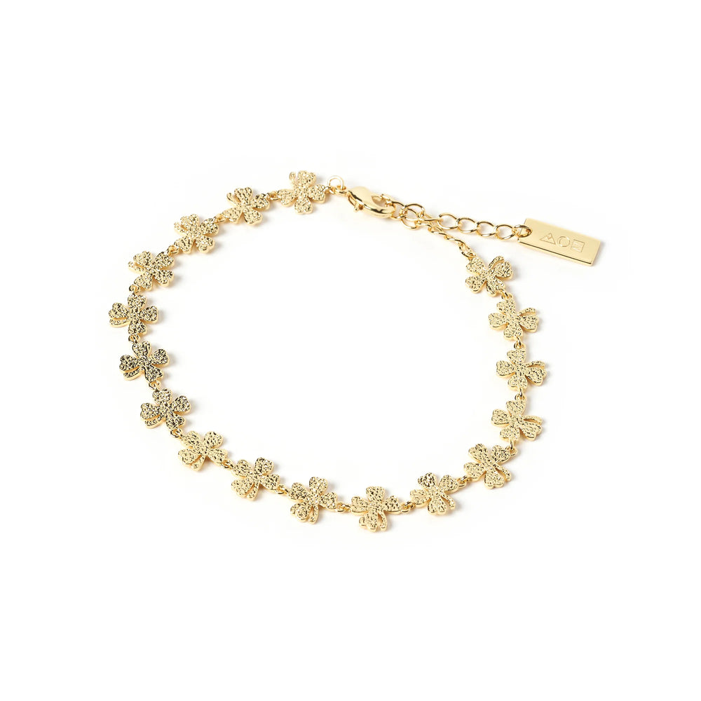 LUCKY CHARM GOLD CLOVER BRACELET