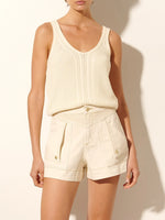 Celene Denim  Short - Cream