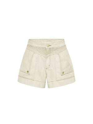 Celene Denim  Short - Cream