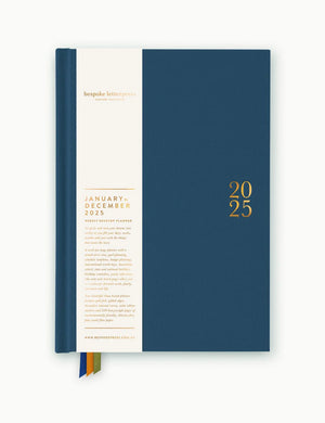 2025 Desktop Linen Bound Planner - Liberty Blue