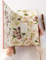 2025 Vertical Linen Bound Planner - Tea Rose