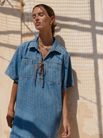 EVIE DENIM DRESS NATURAL