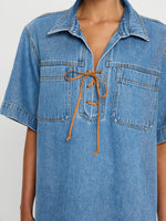 EVIE DENIM DRESS NATURAL