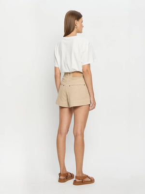 EVIE DENIM SHORT -SAND