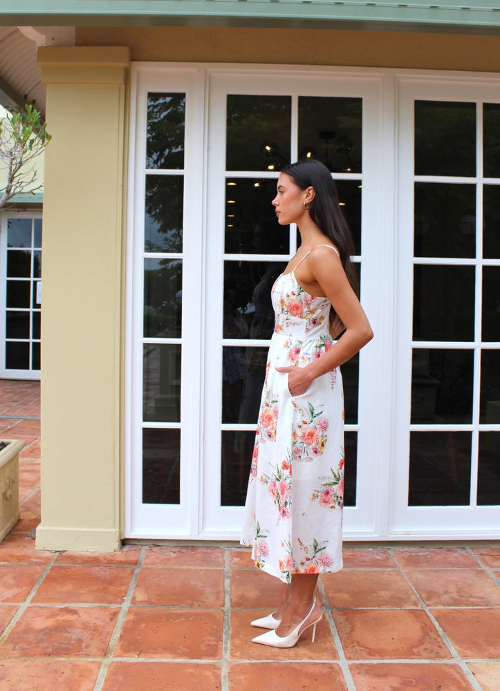 Pre order- Amara Strappy Midi Dress