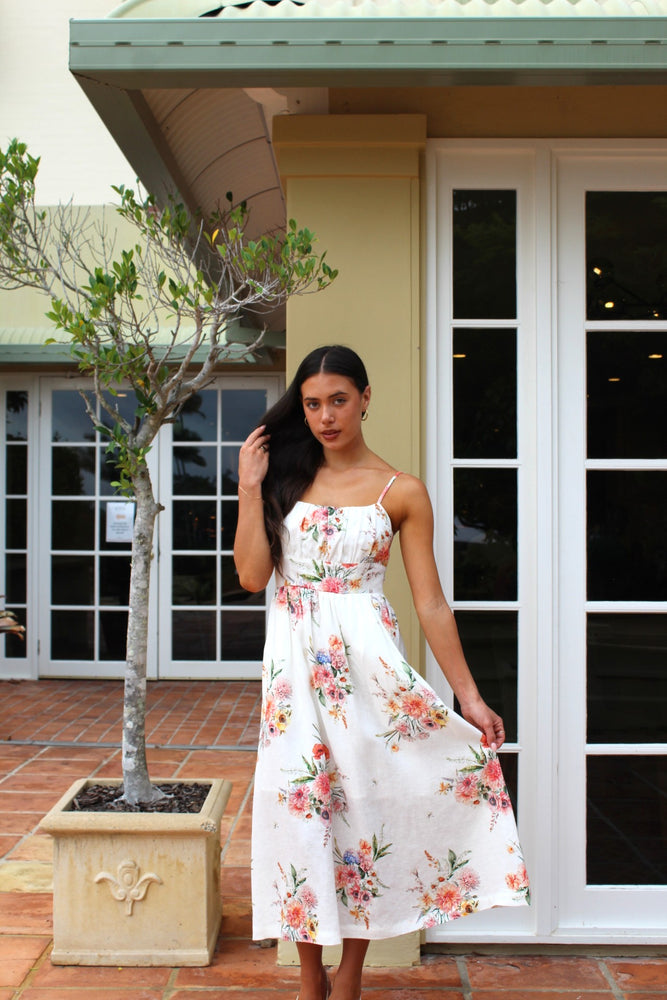 Pre order- Amara Strappy Midi Dress