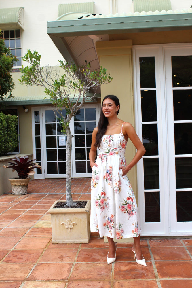 Pre order- Amara Strappy Midi Dress