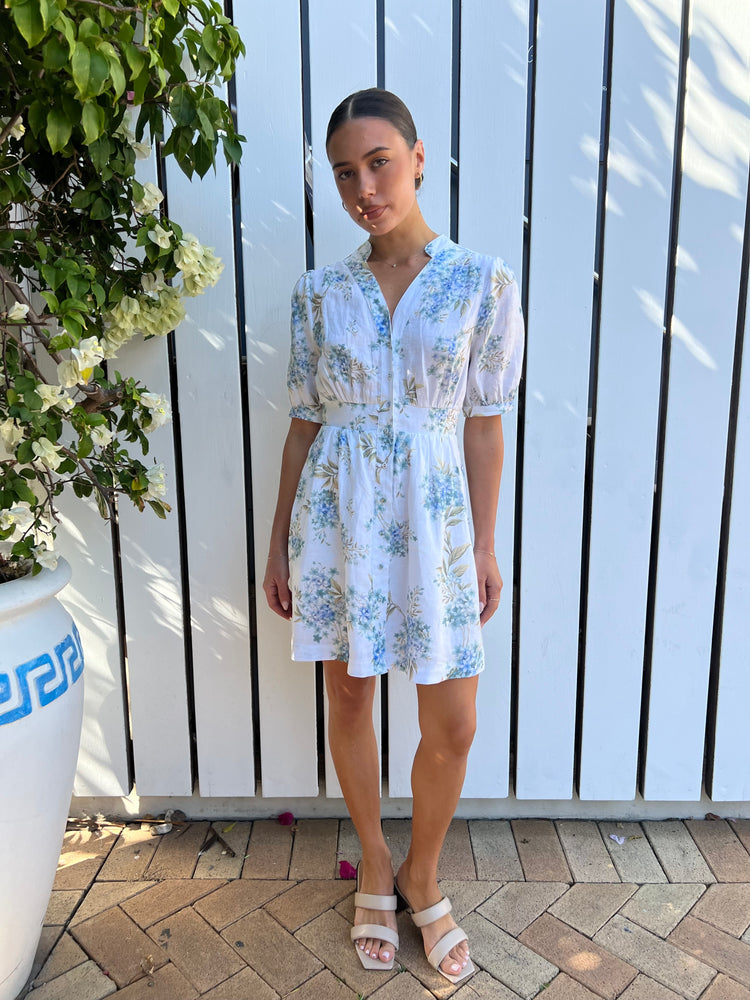Anthea Mini Dress- Blue Meadow – SohoGirl