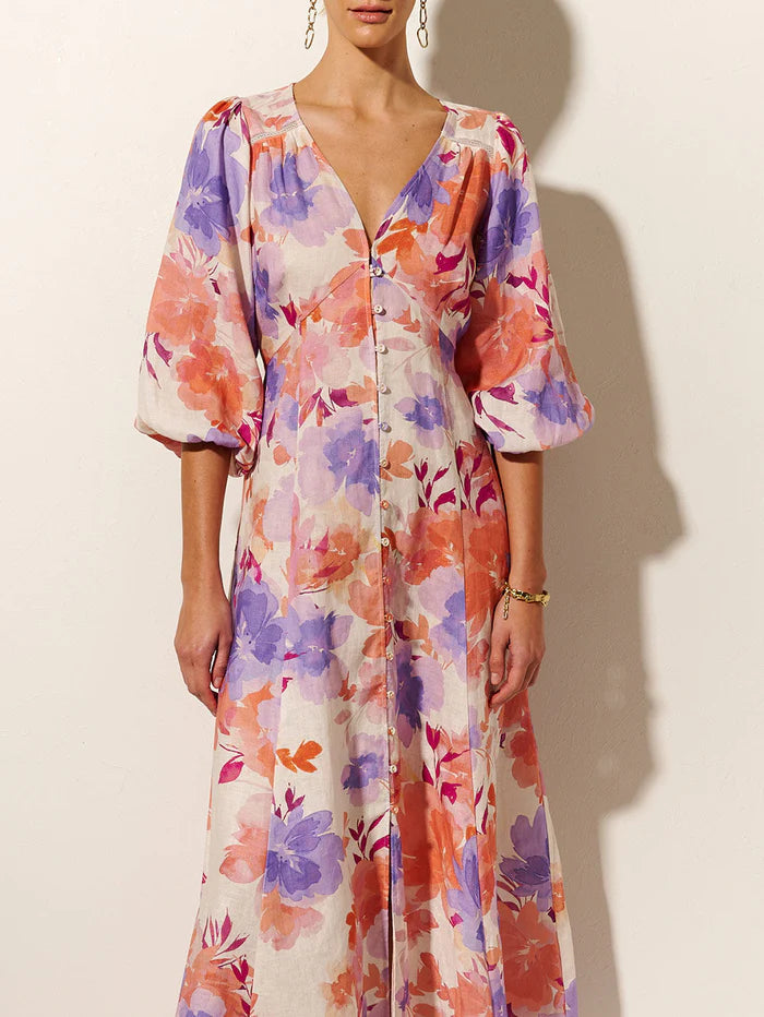 
            
                Load image into Gallery viewer, Johannes Maxi Dress - Pink Coral Floral
            
        