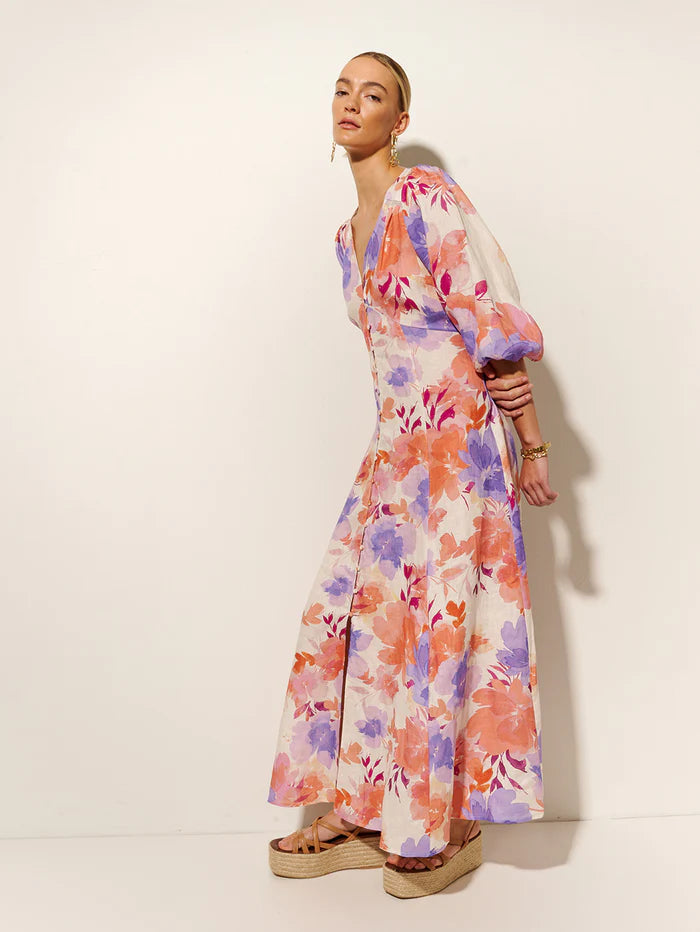 
            
                Load image into Gallery viewer, Johannes Maxi Dress - Pink Coral Floral
            
        