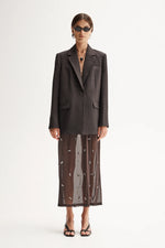Elara Maxi Skirt Chocolate