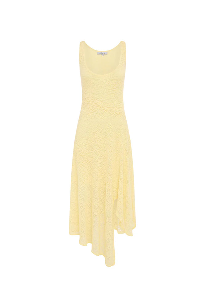 Lorna Lace Midi Dress Lemon