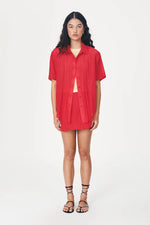 Mason Silk Shirt True Red