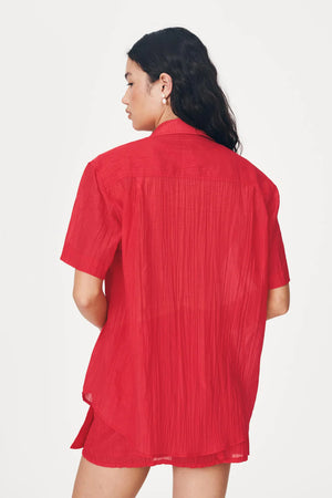 Mason Silk Shirt True Red