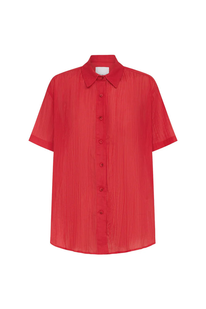 Mason Silk Shirt True Red