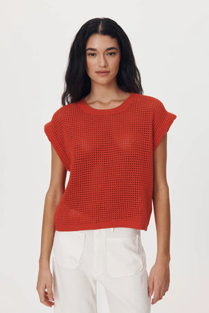 Mimi Knit Top Candy Red