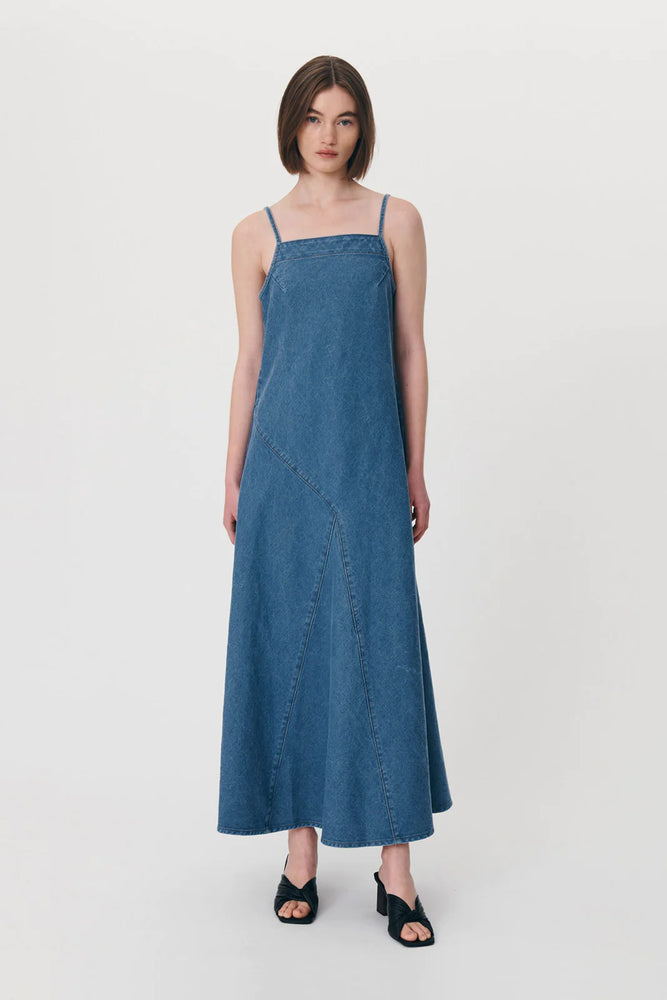 
            
                Load image into Gallery viewer, Nialley Organic Maxi Dress - Classic Denim
            
        