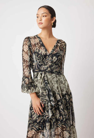 IVY VISCOSE MAXI DRESS IN PERS FLORAL