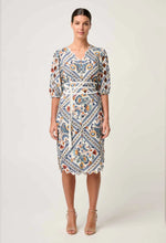 Theia Viscose Scallop Embroidered Dress in Petinos Floros