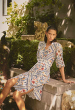 Theia Viscose Scallop Embroidered Dress in Petinos Floros