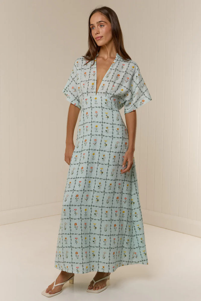Jasmine Dress Calypso Tile