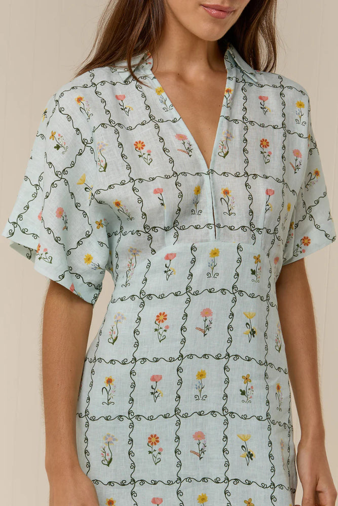Jasmine Dress Calypso Tile