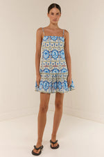 Lima Mini Dress Lagoona Tile