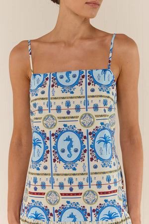 Lima Mini Dress Lagoona Tile