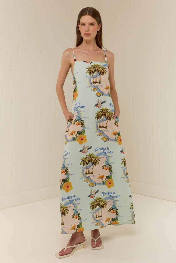 Heidi Dress Palm Paradise