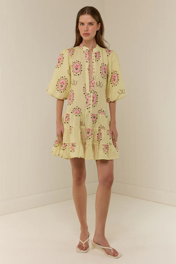 Ruba Mini Dress - Savanna Tile