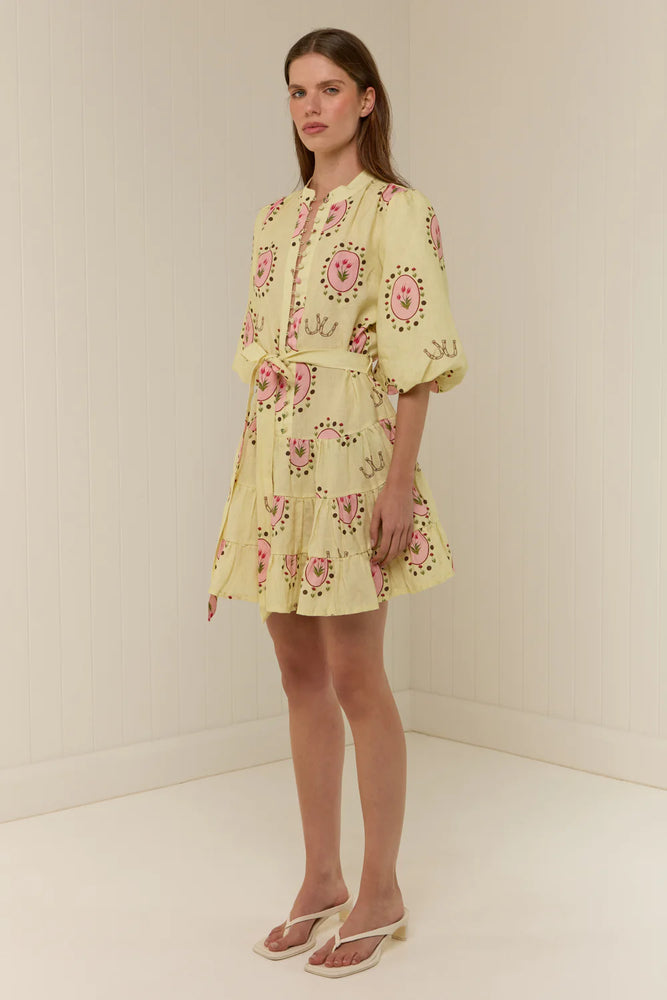 Ruba Mini Dress - Savanna Tile