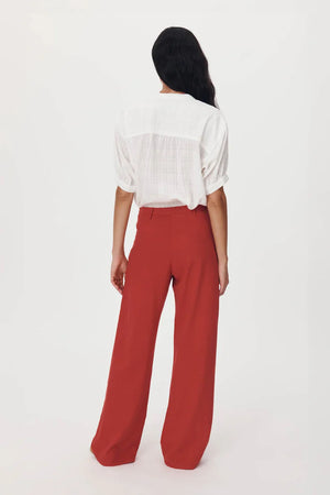 Paige Linen Pants Apple Red