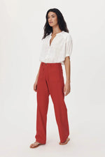 Paige Linen Pants Apple Red