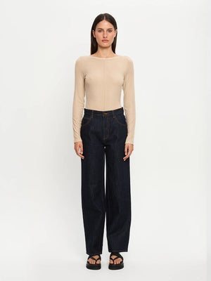 QUINN KNIT TOP - TAUPE