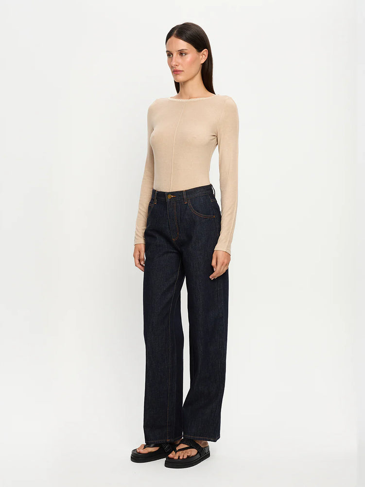 QUINN KNIT TOP - TAUPE