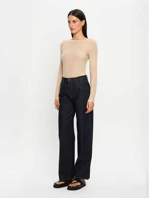 QUINN KNIT TOP - TAUPE