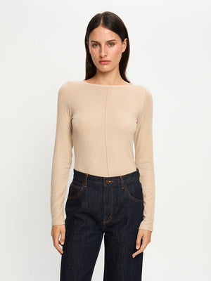 QUINN KNIT TOP - TAUPE