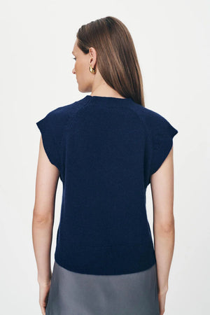 Quinn Merino Knit Vest Royal Blue